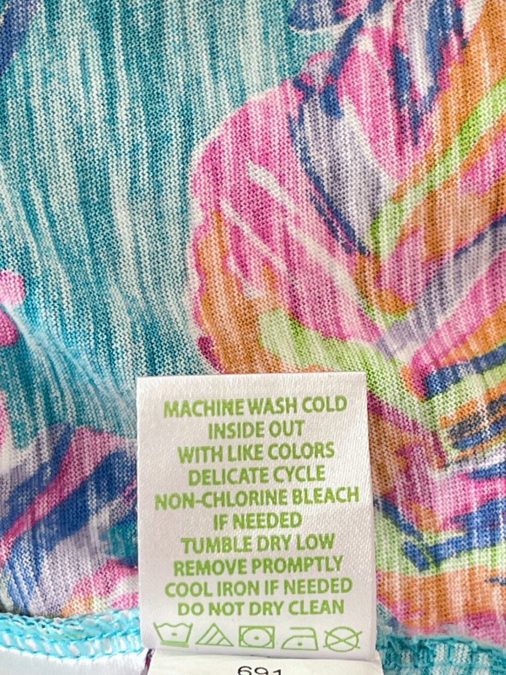 Lilly Pulitzer Minka Trapeze Tank Top Sea Blue Summer Haze Engineered Small - Picture 7 of 7